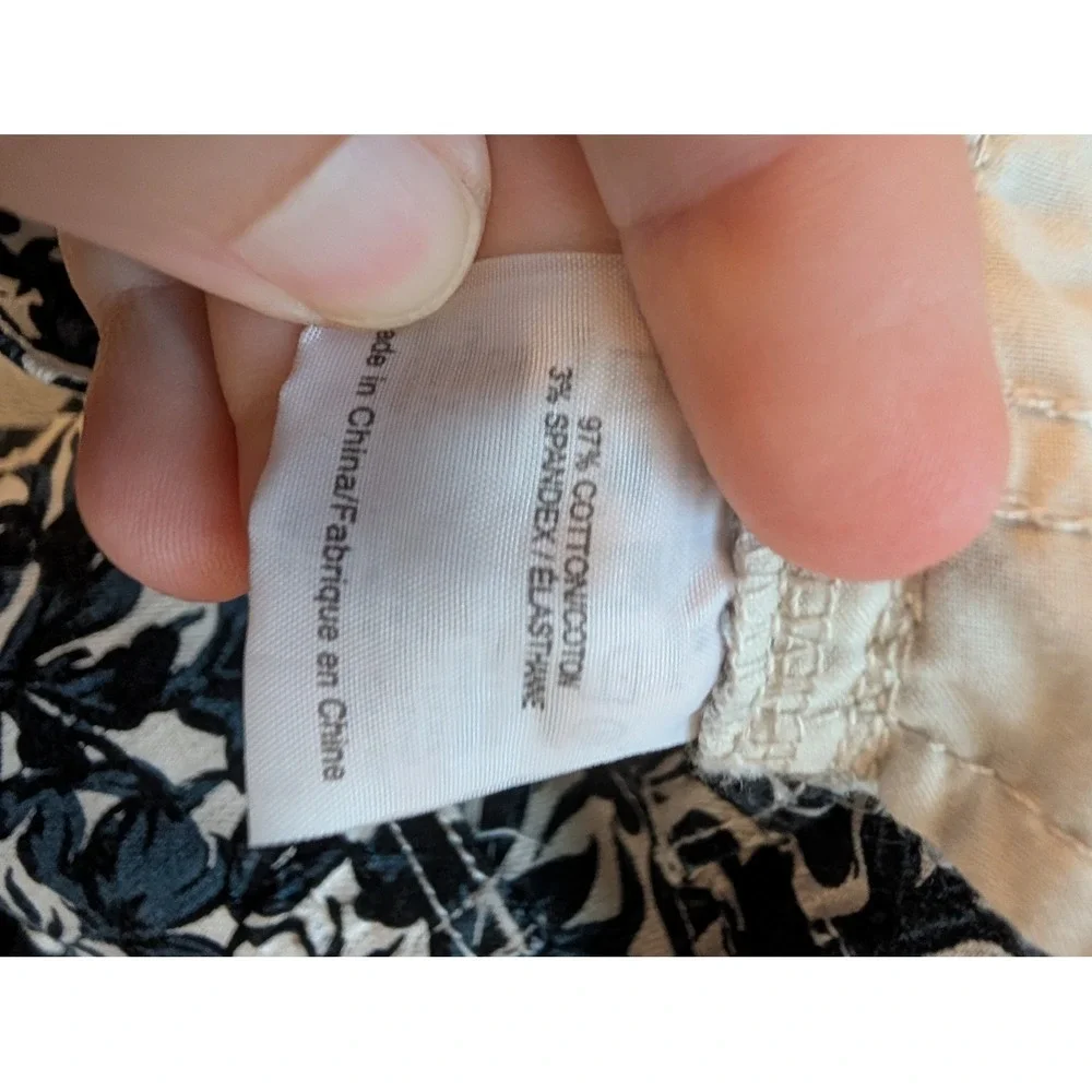 Tory Burch Blaire Printed Skinny Jeans Women's Size 26 Blue White Floral Stretch